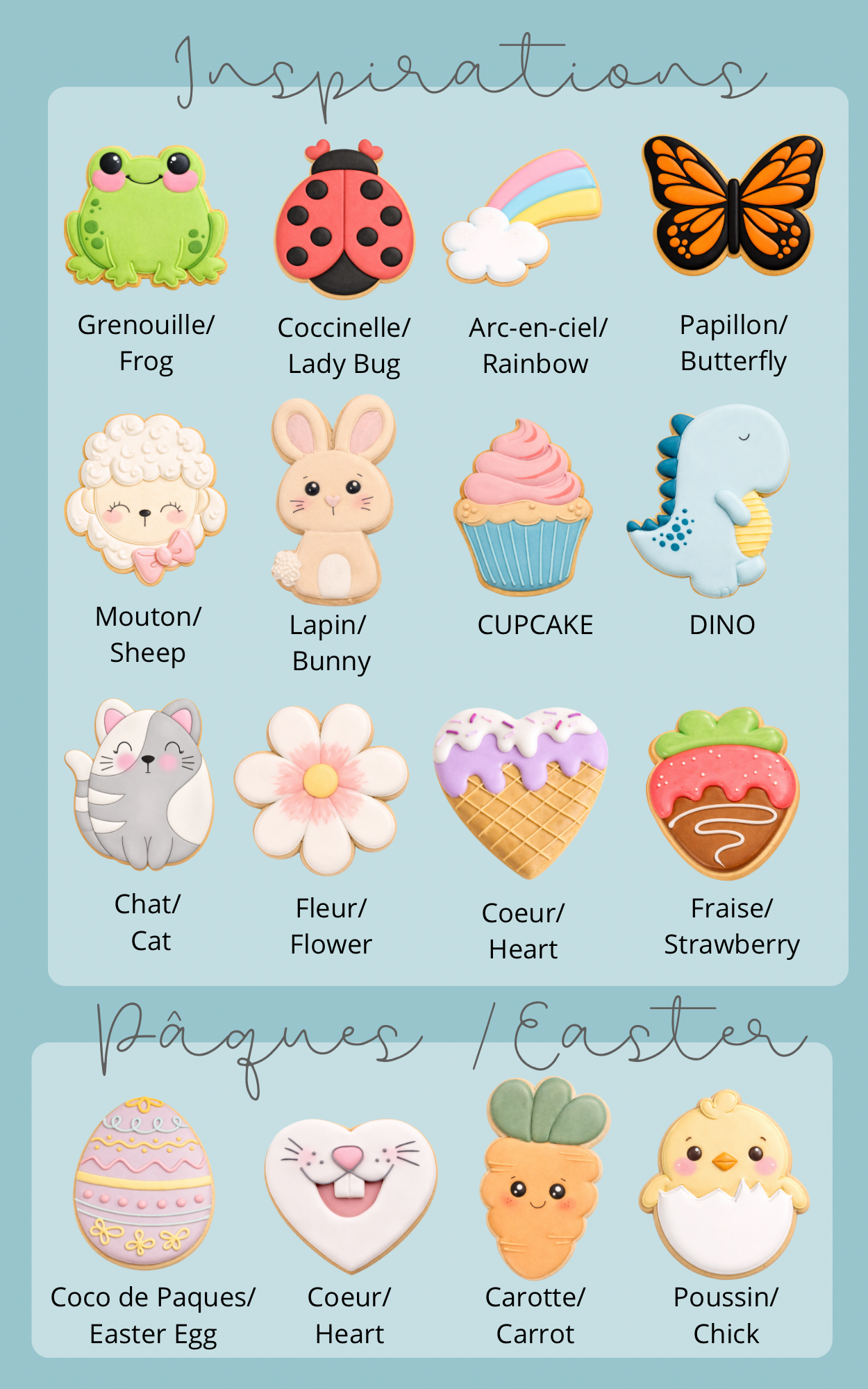 Kit de biscuits à décorer (6 biscuits et 4 glaçages)