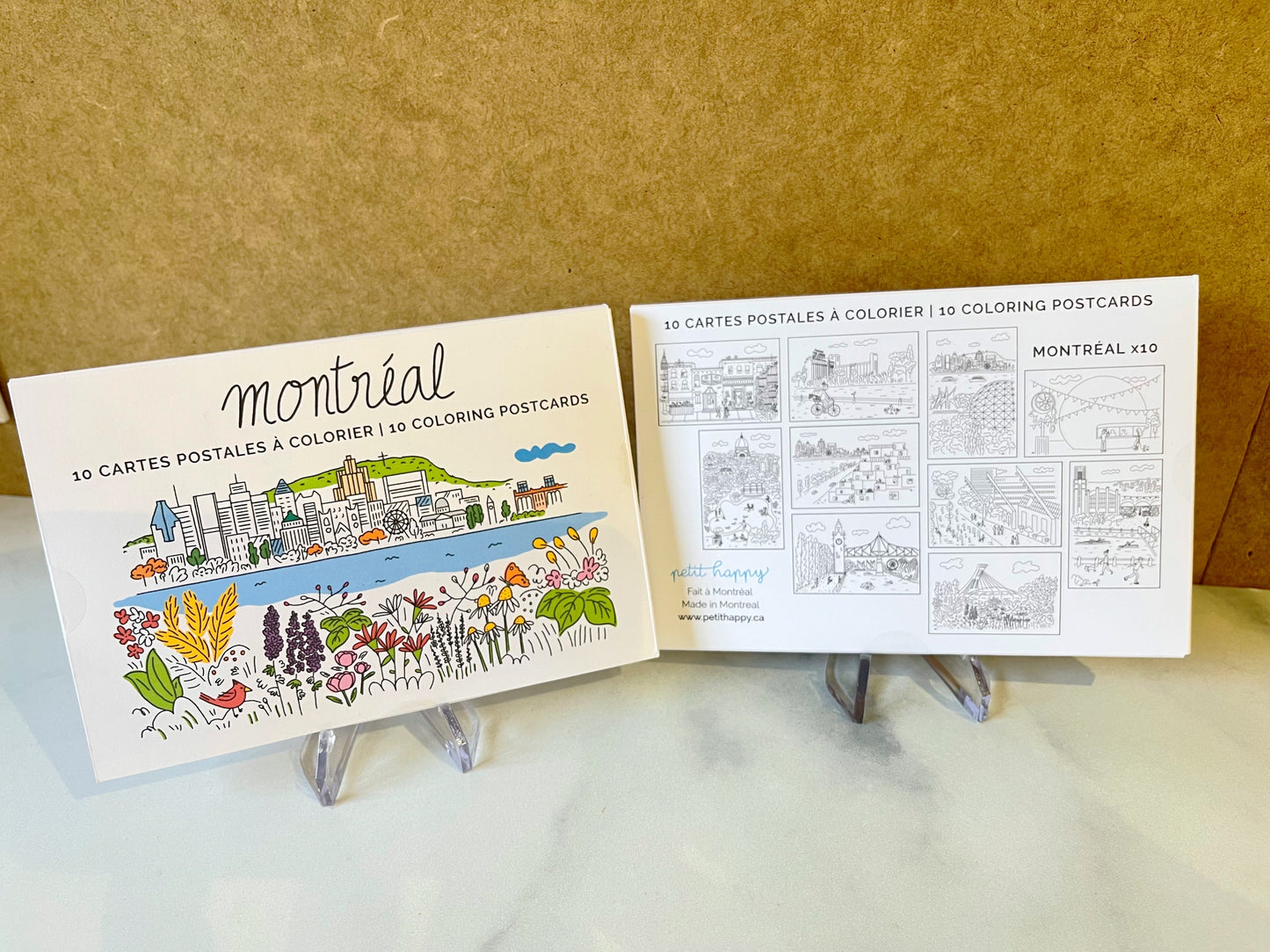 Carte de souhait de Montreal à colorier