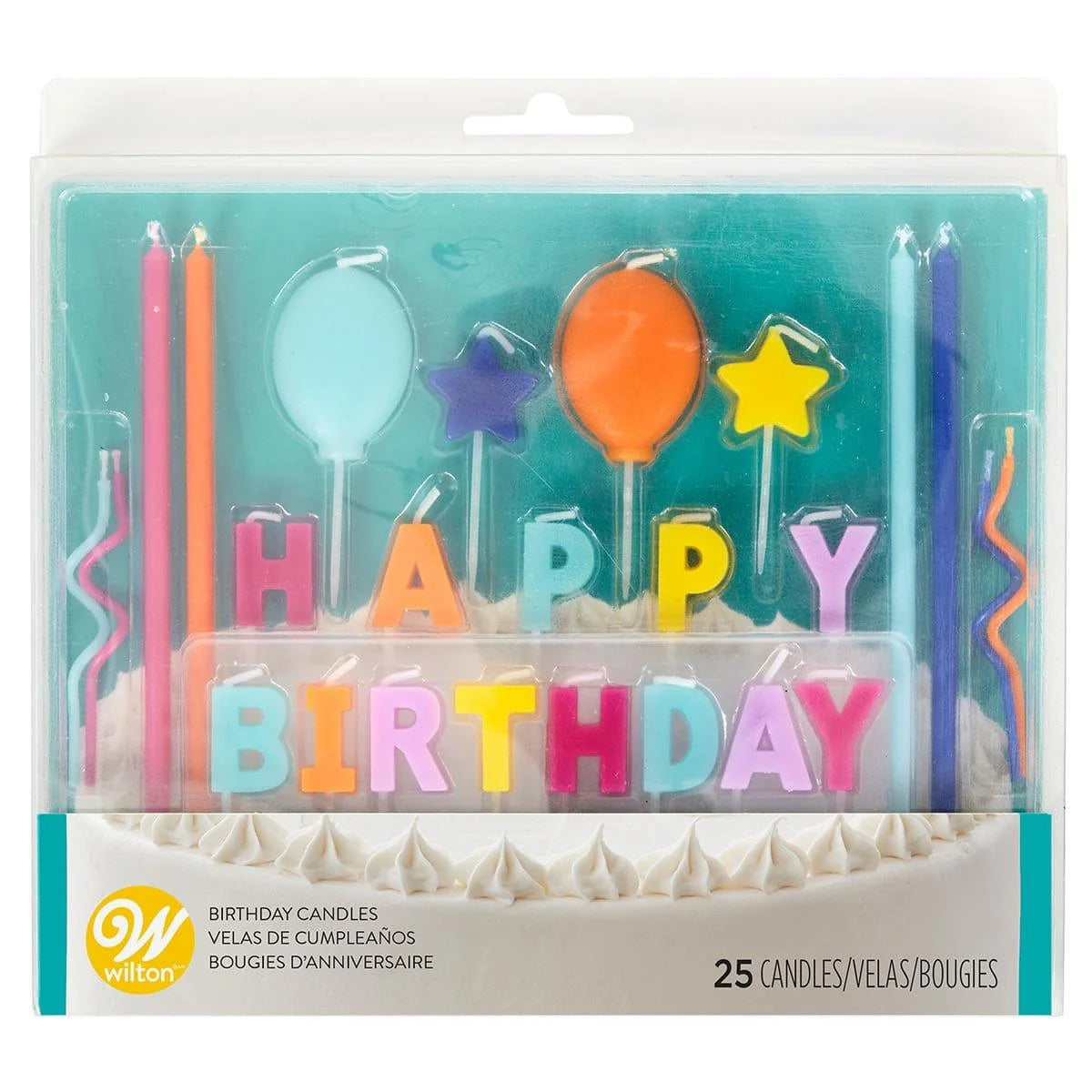 Wilton - Ensemble de bougies décoratives "HAPPY BIRTHDAY"