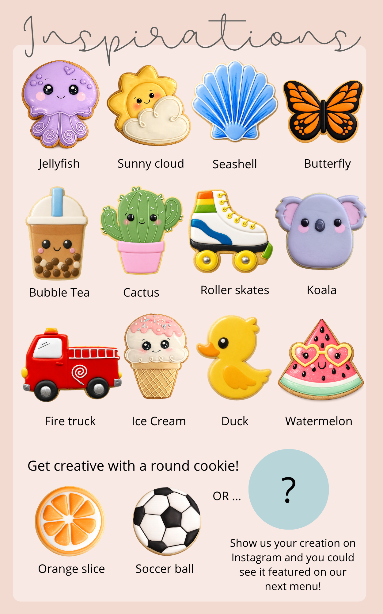 Decorate-your-own cookie kit (6 cookies and 4 icings)